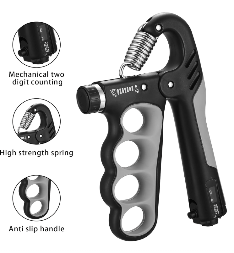 Handgrip 5kg-100kg (rojo y gris)